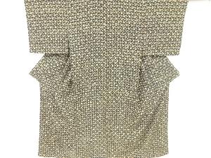 未使用品　笹蔓文様小紋着物